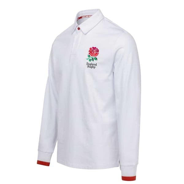 England RFU Herr Crest Långärmad Rugbytröja 3XL Vit White 3XL