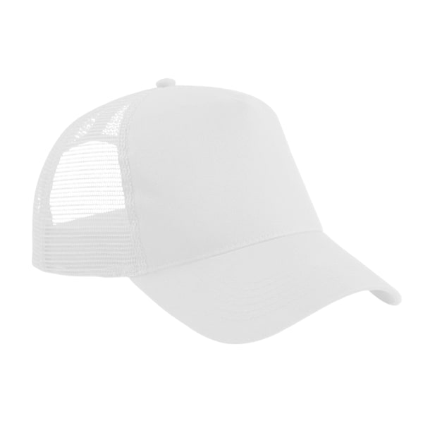 Beechfield Unisex Vuxen Snapback Trucker Cap En Storlek Vit White One Size