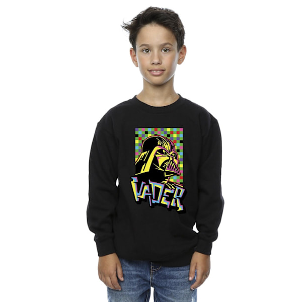 Star Wars Boys Vader Graffiti Pop Art Sweatshirt 7-8 år Svart Black 7-8 Years