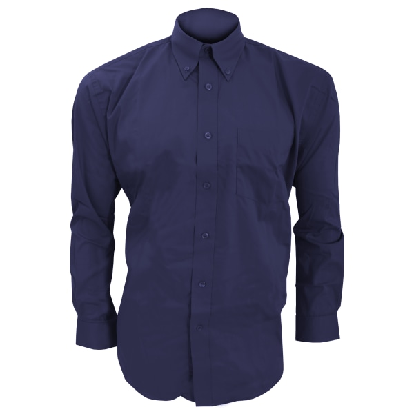 Kustom Kit Herr långärmad Corporate Oxford Shirt 16,5 tum Sil Silver Grey 16.5inch