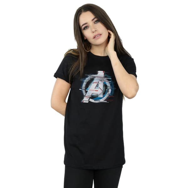 Marvel Womens/Ladies Avengers Endgame Team Tech Logo Bomullspojke Black S