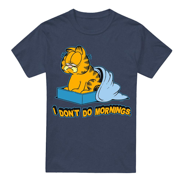 Garfield Unisex Vuxen Jag Gillar Inte Morgnar T-Shirt L Marinblå Navy L