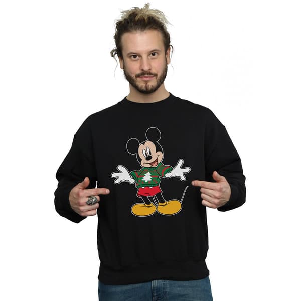 Disney Herr Mickey Mouse Jultröja Stroke Sweatshirt L B Black L
