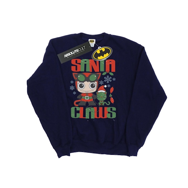 DC Comics Chibi Catwoman Santa Claws Sweatshirt XXL Marinblå Navy Blue XXL