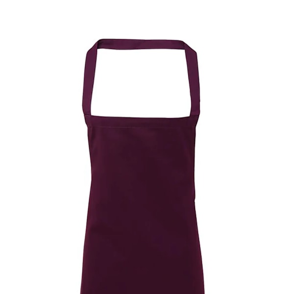 Premier Dam/Kvinnors Slim Förkläde (ingen ficka) / Arbetskläder (2-pack) Aubergine One Size