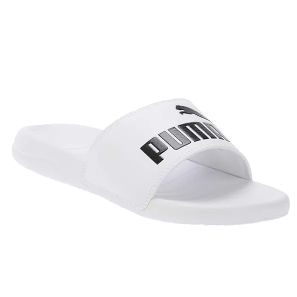 Puma Unisex Vuxen Popcat Logo Tofflor 7 UK Vit White 7 UK