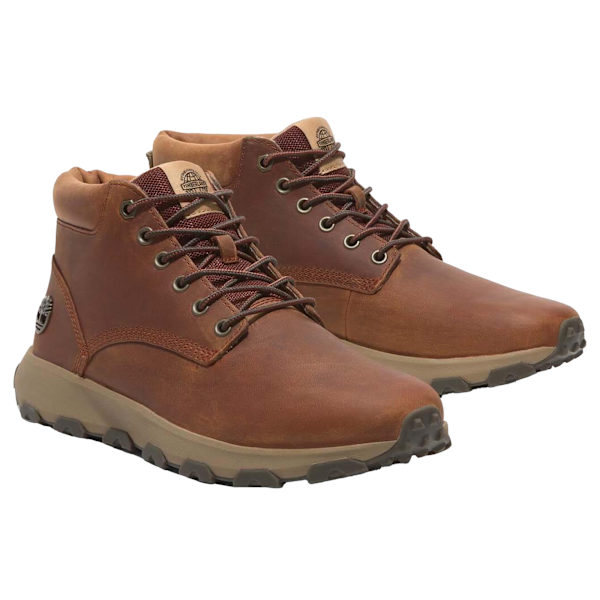 Timberland Winsor Park Läder Mellanhöga Snörkängor för Män 10 UK Orange 10 UK