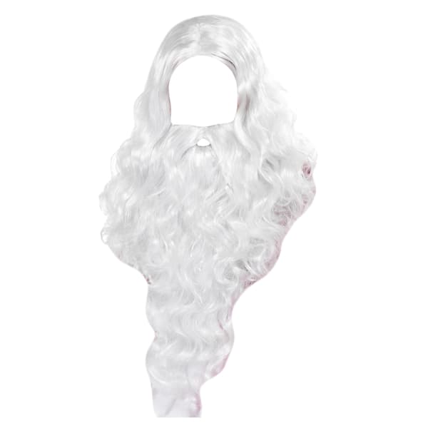 Smiffys Herr Tomteskägg & Peruk Set One Size Vit White One Size