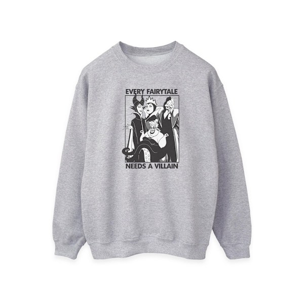 Disney Dam/Damer Varje Saga Behöver En Skurk Sweatshirt Heather Grey M