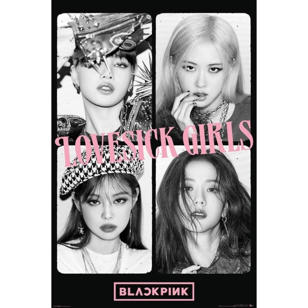 BlackPink Lovesick 151 Poster One Size Svart/Vit Black/White One Size