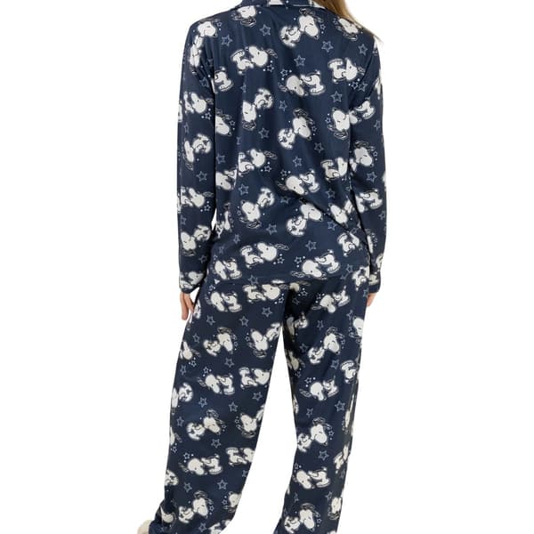 Peanuts Dam/Dam Snoopy Långärmad Lång Pyjamas Set XS Blå Blue XS