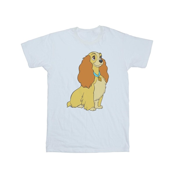 Disney Girls Lady And The Tramp Lady Spaghetti Heart Bomull T-S White 7-8 Years