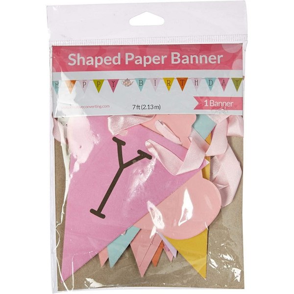 Kreativt party tetid banderoll grattis på födelsedagen banderoll en storlek M Multicoloured One Size