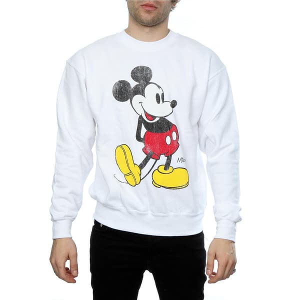 Disney Herr Mickey Mouse Classic Kick Sweatshirt 3XL Vit White 3XL