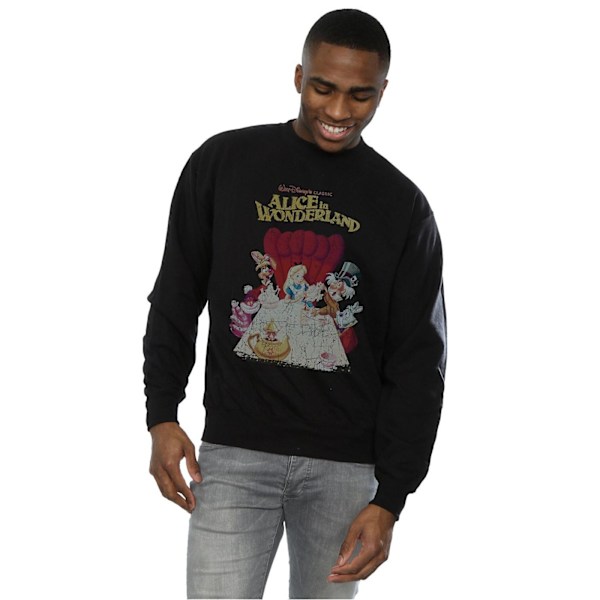 Disney Mens Alice In Wonderland Retro Poster Sweatshirt M Svart Black M