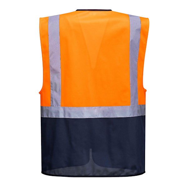 Portwest Herr Warsaw Kontrast Hi-Vis Väst S Orange/Marinblå Orange/Navy S