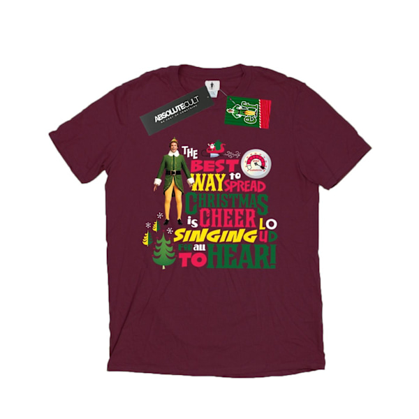 Elf Herr Julglädje T-shirt XXL Bourgogne Burgundy XXL