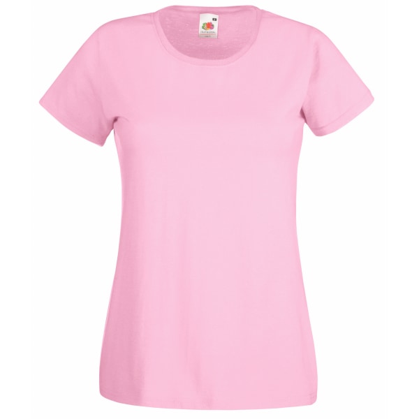 Fruit Of The Loom Dam/Kvinnors Lady-Fit Valueweight Kortärmad Light Pink 2XL