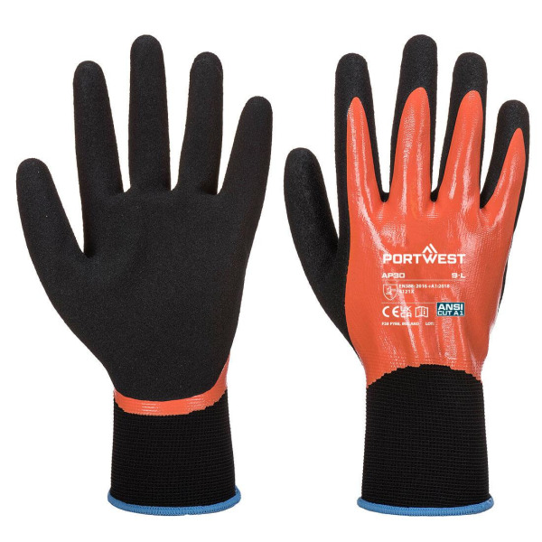 Portwest Unisex Adult AP30 Dermi Pro Glove XXL Orange/Svart Orange/Black XXL
