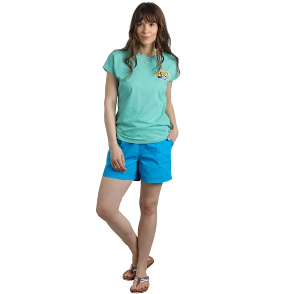 Weird Fish Dam/Dam Seashore Grafisk Slub T-shirt 16 UK Aq Aqua Blue 16 UK