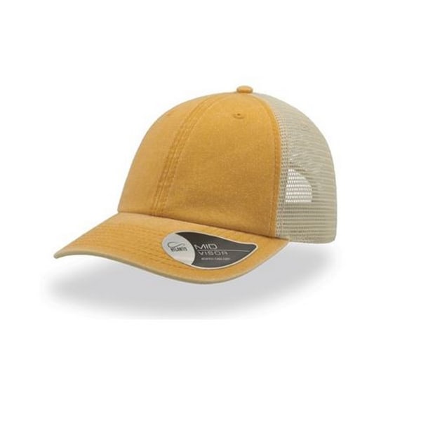 Atlantis Unisex Case Pigment Dyed 6 Panel Trucker Cap One Size Mustard One Size