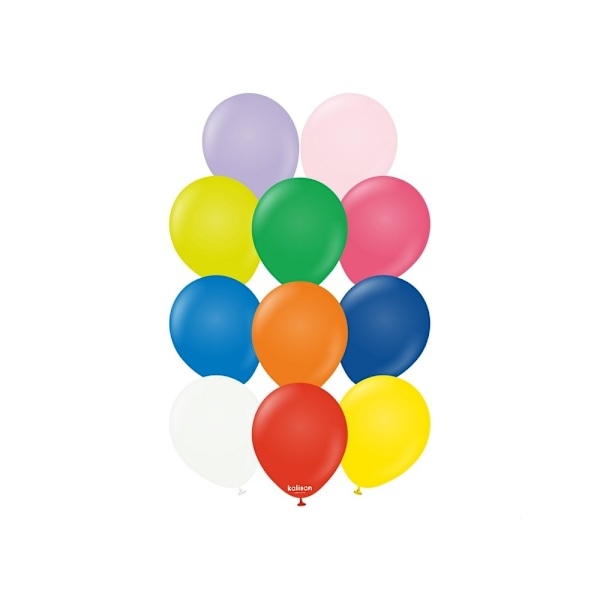 Kalisan Standard Latex Ballonger (Förpackning om 100) En Storlek Flerfärgad Multicoloured One Size