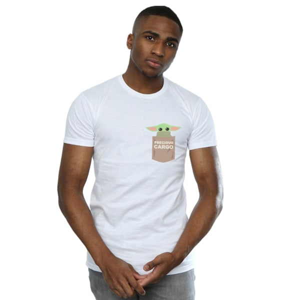 Star Wars The Mandalorian The Child Cargo Pocket T-shirt 5 för män White 5XL