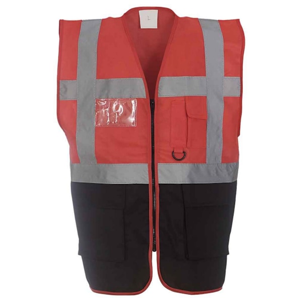 Yoko Unisex Adult Executive Hi-Vis Waistcoat M Röd/Svart Red/Black M