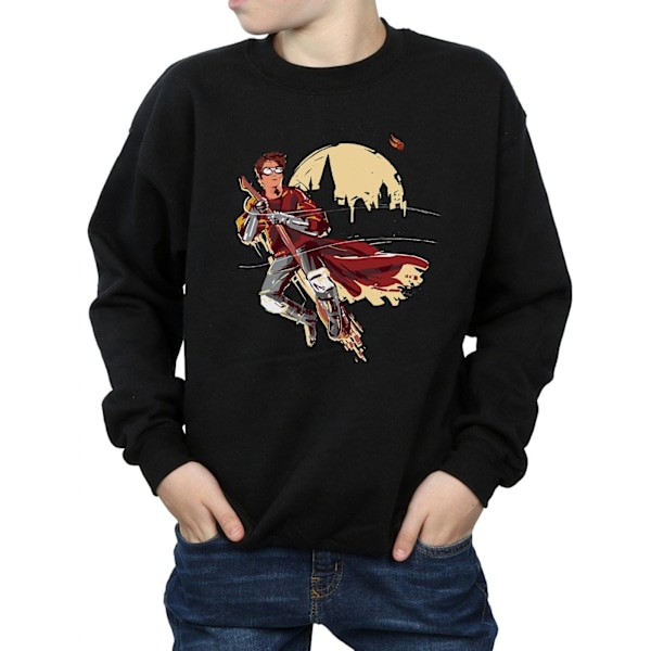 Harry Potter Pojkar Quidditch Seeeker Sweatshirt 7-8 År Svart Black 7-8 Years