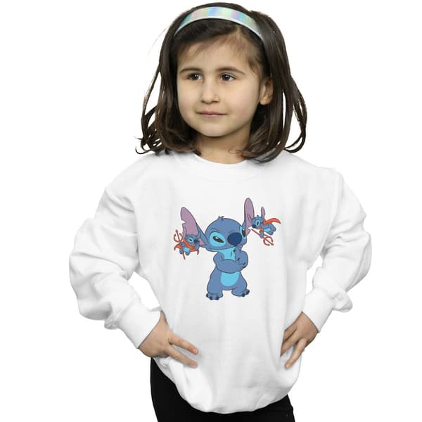 Disney Flickor Lilo Och Stitch Little Devils Sweatshirt 5-6 År White 5-6 Years