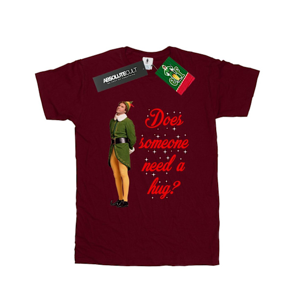 Elf Womens/Ladies Hug Buddy Bomull Boyfriend T-Shirt L Bourgogne Burgundy L