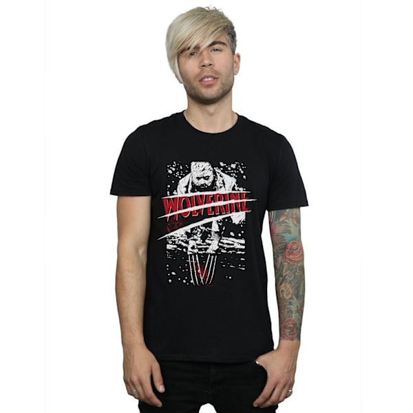 Marvel herr X-Men Split Red Wolverine T-shirt 4XL svart Black 4XL
