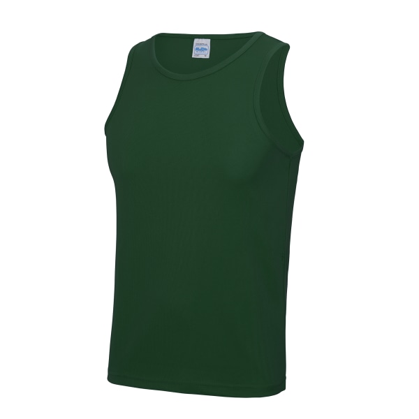 AWDis Just Cool Mens Sports Gym Plain Tank / Vest Top 2XL Flaskegrøn Bottle Green 2XL