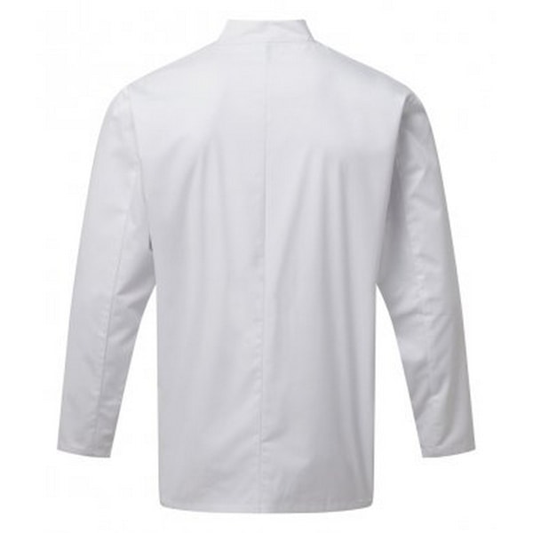 Premier Essential Långärmad Kockjack för Herrar 4XL Vit White 4XL