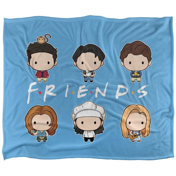 Friends Chibi Filt En Storlek Flerfärgad Multicoloured One Size