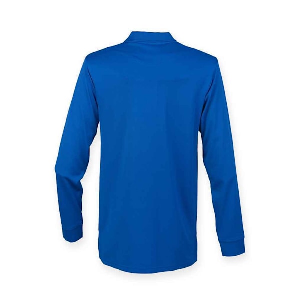 Henbury Unisex Långärmad Coolplus Piqué Poloskjorta L Ro Royal Blue L