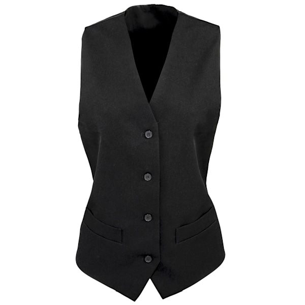 Premier Dam/Dam Linjerad Polyester Väst / Bar Kläder / Ca Black XL