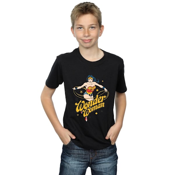 DC Comics Boys Wonder Woman Stars T-Shirt 5-6 år Svart Black 5-6 Years