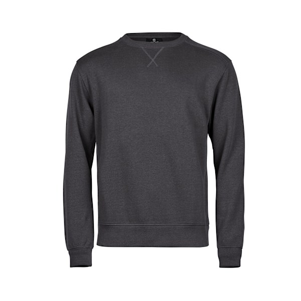 Tee Jays Herr Ribber Interlock Crew Neck Sweatshirt S Mörkgrå Dark Grey S