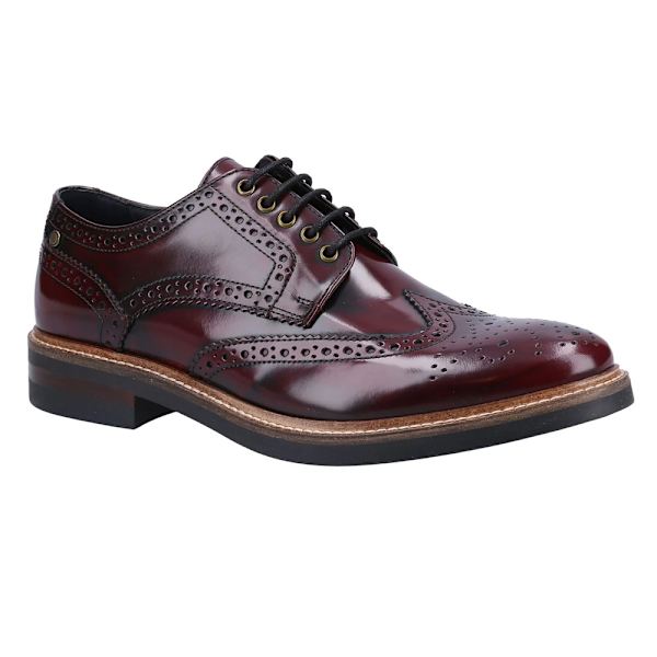 Base London Herr Woburn Excel Läder Brogues 14 UK Bordo Bordo 14 UK