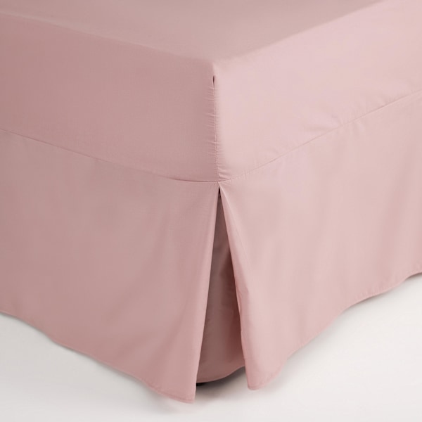 Belledorm Easycare Percale Lakan med volang, enkel, Blush Blush Single