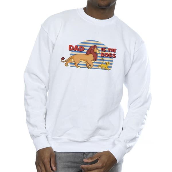 Disney Herr The Lion King Pappa Boss Sweatshirt M Vit White M