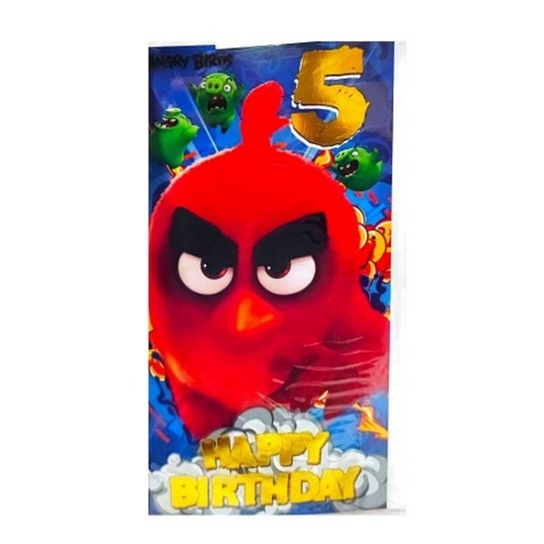Angry Birds logotyp 5-års hälsningskort En one size Multicolo Multicoloured One Size