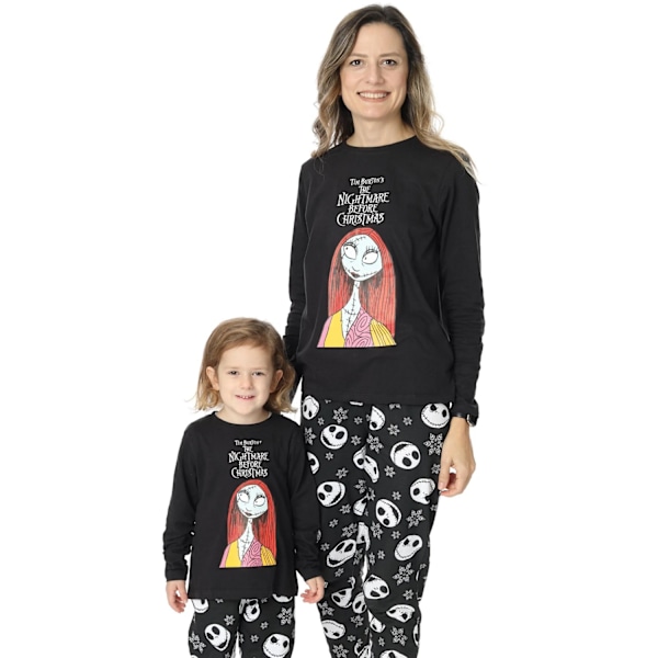 Nightmare Before Christmas Dam Pyjamas med Jack Skellington - Lång Black/White XL