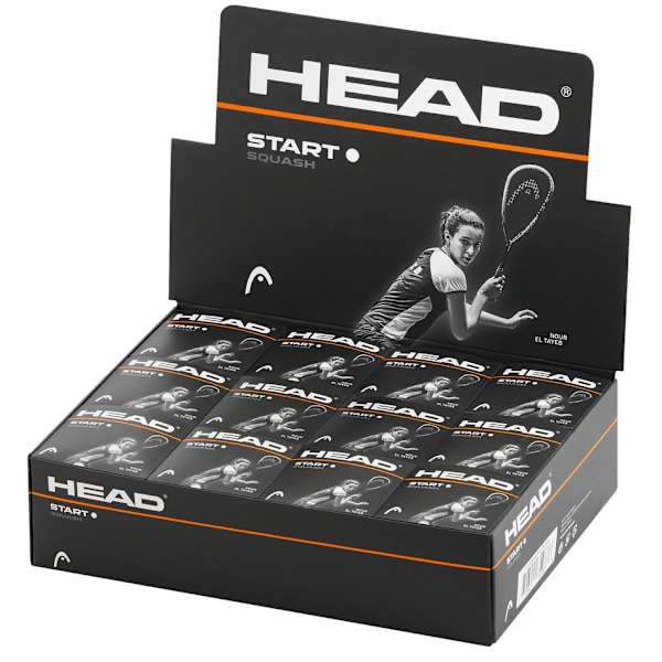 Head Start Single Dot Squashbollar (12-pack) One Size Svart Black One Size