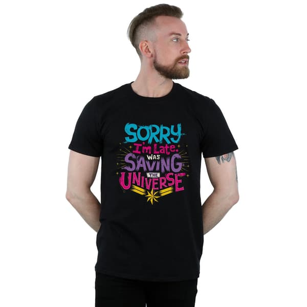 Marvel Herr Captain Marvel Saving The Universe T-Shirt M Svart Black M
