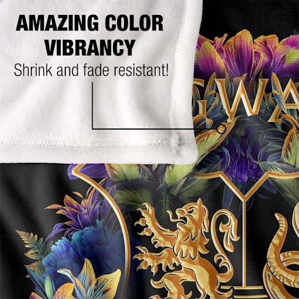 Harry Potter Hogwarts Blommig Filt One Size Flerfärgad Multicoloured One Size