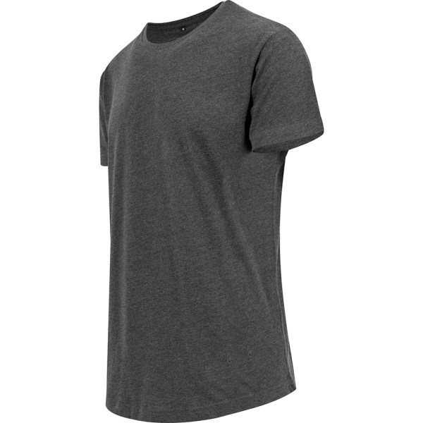 Bygg ditt varumärke Herrformad lång, kortärmad T-shirt XS Charc Charcoal XS