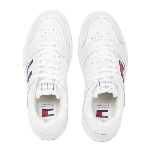 Tommy Jeans Herrskor i läder 9 UK Vit White 9 UK