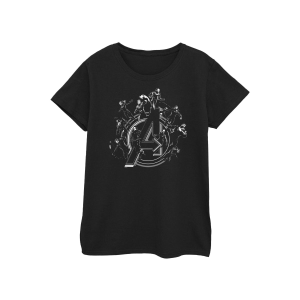 Marvel Womens/Ladies Avengers Endgame Hero Circle Cotton T-Shir Black L